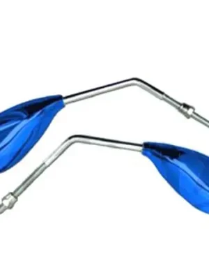 Expressversand Universal Spiegel Satz Set links rechts Blau M8 für Motorrad Roller Aprilia Piaggio Peugeot