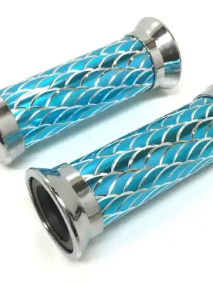 Beliebt Universal Lenkergriffe Griffe Alu Blau Roller Scooter Motorrad