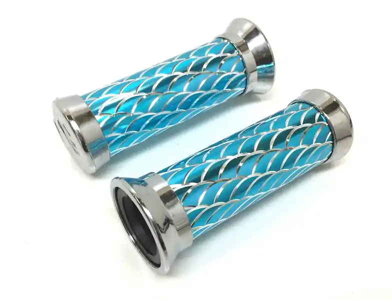 Beliebt Universal Lenkergriffe Griffe Alu Blau Roller Scooter Motorrad
