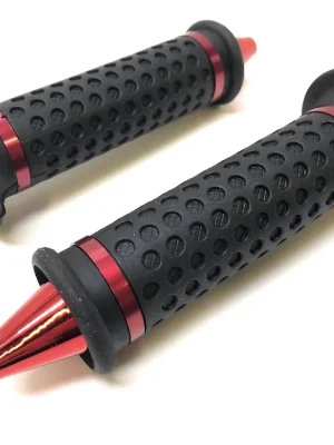 Universal Lenkergriffe Griffe Tuning Schwarz Rot Roller Scooter Motorrad Schneller Versand
