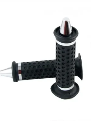 Universal Lenkergriffe Griffe Tuning Schwarz Chrom Roller Scooter Motorrad Mega-Angebot