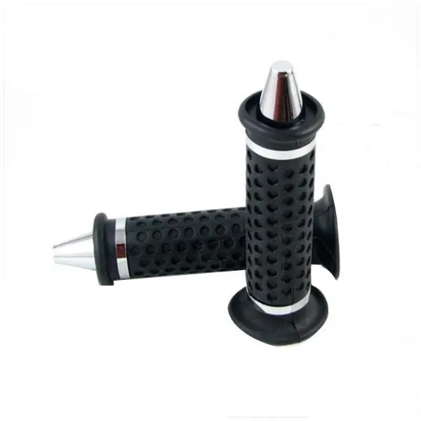 Universal Lenkergriffe Griffe Tuning Schwarz Chrom Roller Scooter Motorrad Mega-Angebot