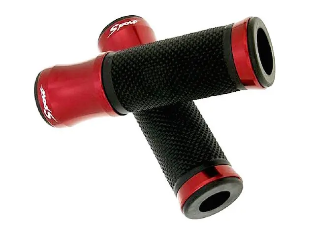 Lenker Griffgummis Griffe CNC Rot Schwarz Roller Scooter Motorrad Aktuell