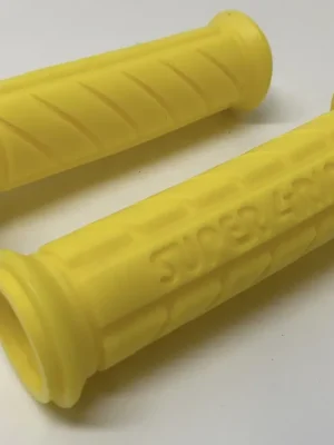 Echt Lenker Griffgummis Offen TUNING Griffe Super Grip gelb Roller Scooter Motorrad