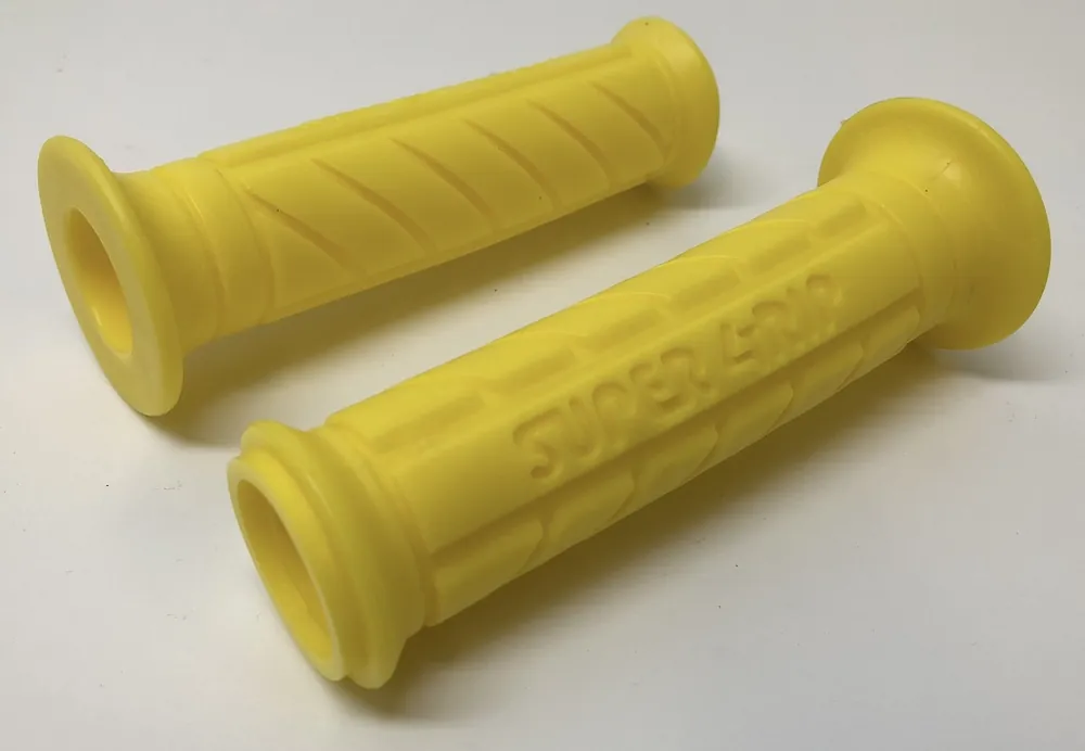 Echt Lenker Griffgummis Offen TUNING Griffe Super Grip gelb Roller Scooter Motorrad