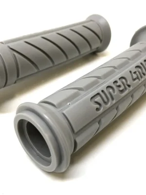 Lenker Griffgummis Griffe SUPER GRIP Grau für Roller Scooter Motorrad Preis Gesenkt