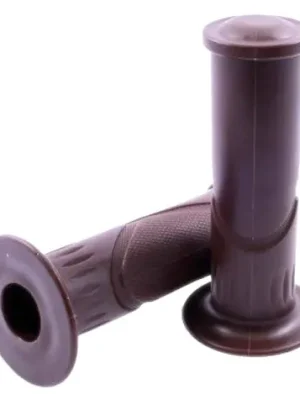 Nur Für Kurze Zeit Lenkergriffe TUNING Griffe Retro dunkelbraun PVC Roller Scooter Motorrad