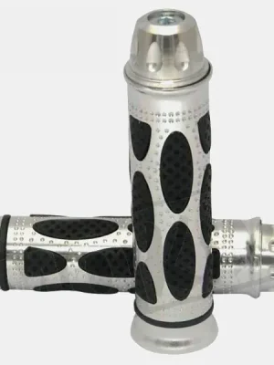 Lenker Griffgummis TUNING Griffe Special Oval schwarz Alu Roller Scooter Motorrad Top-Seller