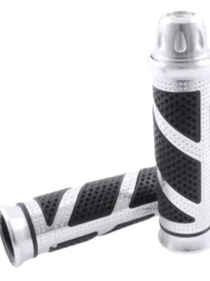 Echt Lenker Griffgummis TUNING Griffe Special Diagonal schwarz Alu Roller Scooter Motorrad