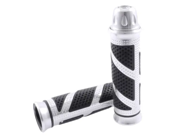 Echt Lenker Griffgummis TUNING Griffe Special Diagonal schwarz Alu Roller Scooter Motorrad