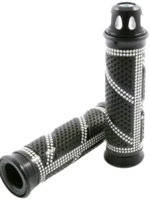 Knallerangebot Lenker Griffgummis TUNING Griffe Special Diagonal schwarz 25 & 27 mm Roller Scooter Motorrad