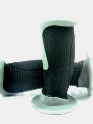 Markenprodukt Lenker Griffgummis TUNING Griffe Soft Oval schwarz grau Roller Scooter Motorrad