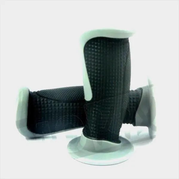 Markenprodukt Lenker Griffgummis TUNING Griffe Soft Oval schwarz grau Roller Scooter Motorrad