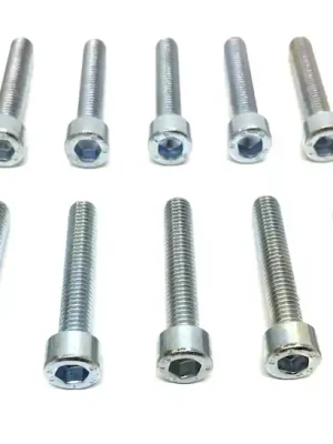 10x Innensechskant Schrauben Set M6x35 mm Chrom – Roller, Motorrad, Quad Markenware