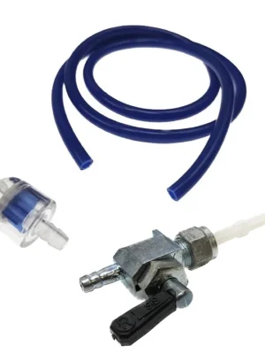 Begrenztes Angebot Benzinhahn M12 Manuell + Benzinschlauch Blau Set für Hercules Zündapp Kreidler