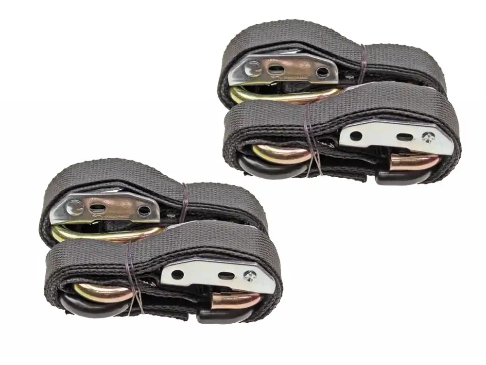 Ausverkauf Spanngurt Set 4-teilig Schwarz mit Haken & Schnellverschluss – 187 cm