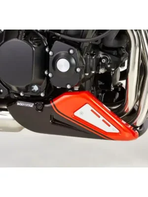 BODYSTYLE Sportsline Bugspoiler schwarz Metallic Spark Black, 660 ABE passt für KAWASAKI Z900 RS(18-19) Neu Im Sortiment