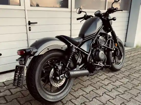 MILLER 2-1 - Custom II - Honda CMX 500 Rebel / SlipOn Auspuff / black - black / EU 5 - 2021 - 2024 / EG-BE Günstig