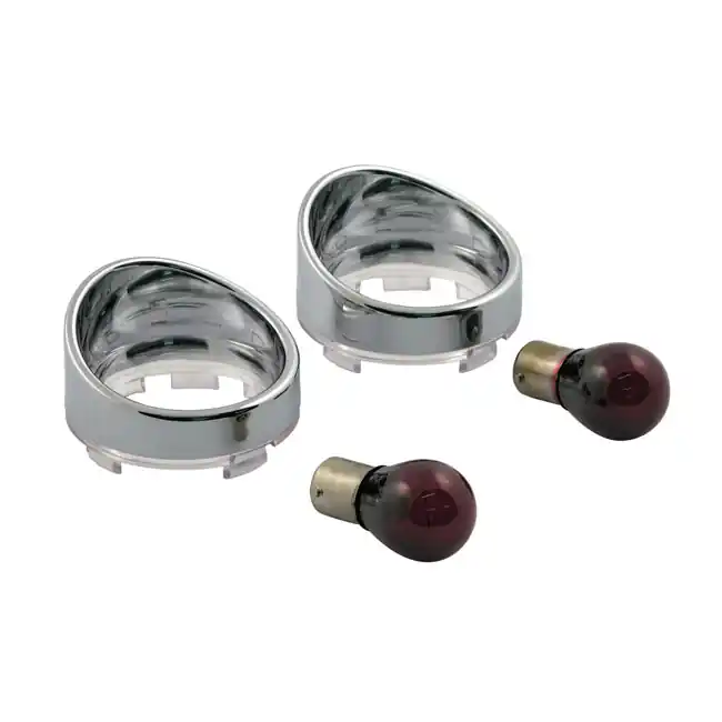Neu Blinkergläser Klar-Br m. Visier für Harley-Davidson 00-22 mit Bulletblinkern