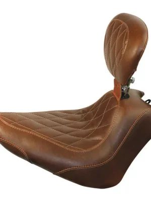 Mustang W. Tripper Solo Sitz Lehne Dia. Braun f. Harley-Davidson FLS/S FXS 11-17 Neue Ware