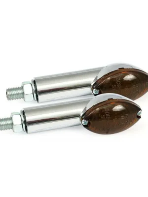 Angebot Blinker Cateye Chrom Smoke, langer Schaft, f. Harley-Davidson mit E-Prüfzeichen