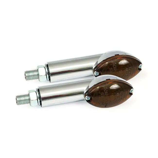 Angebot Blinker Cateye Chrom Smoke, langer Schaft, f. Harley-Davidson mit E-Prüfzeichen