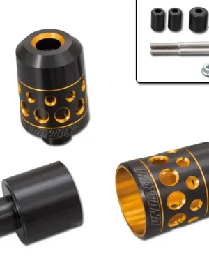 Daytona - Lenkerenden / Lenkergewichte "HOLLOW" gold - schwarz eloxiert 7/8"+1" Lenker mit Ø 14-19 mm Paar Lenkerenden Lenkergewichte Highlight