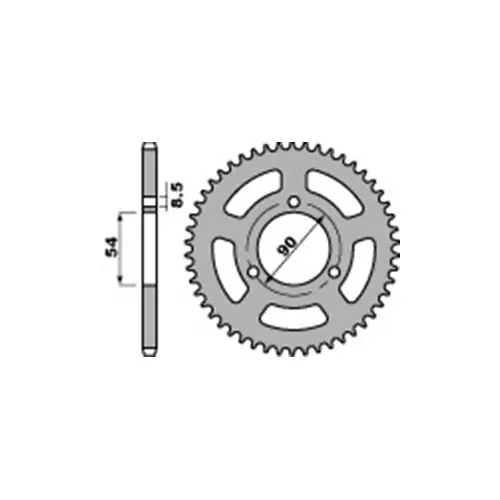Letzte Chance Kettenrad PBR4531F Stahl