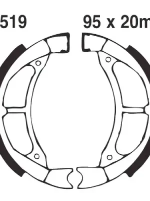 Finale Aktion Bremsbacken mit Feder EBC Y519 (1 Satz)