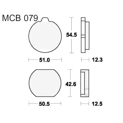 Bremsklotz Standard TRW MCB79 (1 Satz) Bestseller