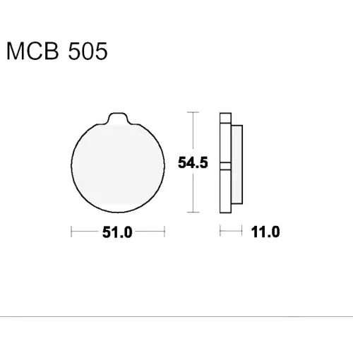 Neue Ware Bremsklotz Standard TRW MCB505 (1 Satz)