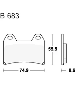 Preisreduziert Bremsklotz Standard TRW MCB683 (1 Satz)