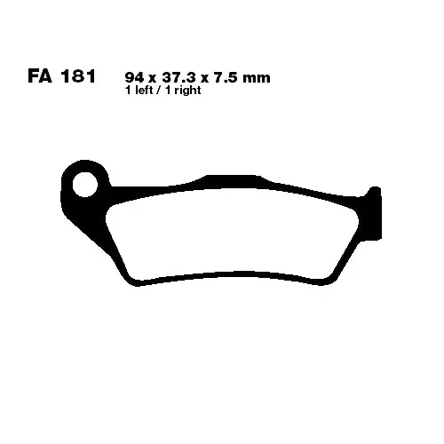 Garantierte Lieferung Bremsklotz Sinter MX-S EBC MXS181 (1 Satz)