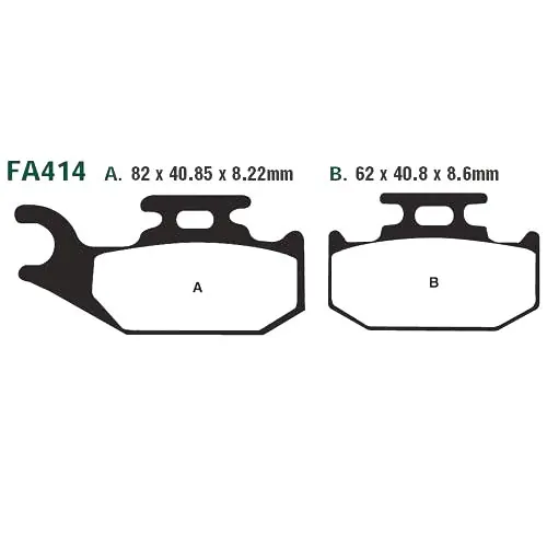 Expressversand Bremsklotz Standard EBC FA414TT (1 Satz)