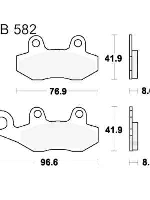 Bremsklotz Sinter vorne TRW MCB582SV (1 Satz) Jetzt Bestellen