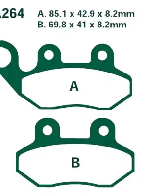 Ausverkauf Bremsklotz Standard Scooter EBC SFA264 (1 Satz)
