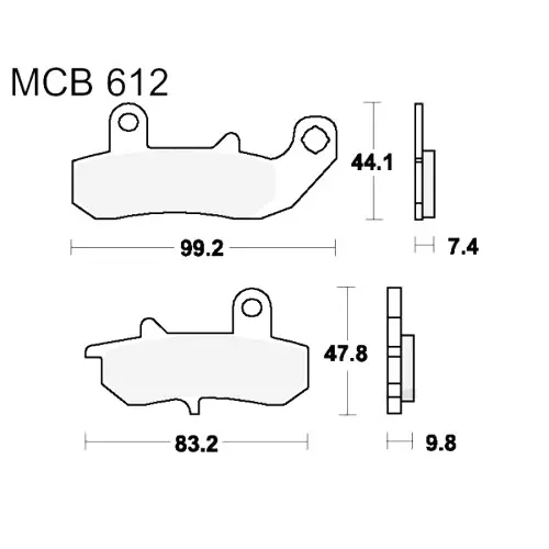 Aktuell Bremsklotz Standard TRW MCB612 (1 Satz)
