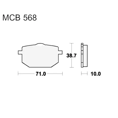 Bremsklotz Sinter vorne TRW MCB568SV (1 Satz) Sonderaktion