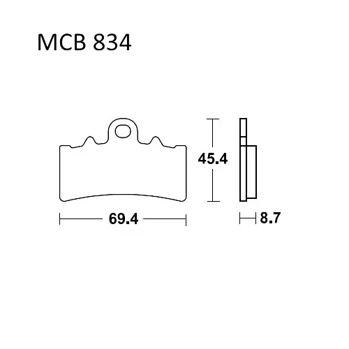 Bremsklotz Sinter vorne TRW MCB834SV (1 Satz) Letzte Chance