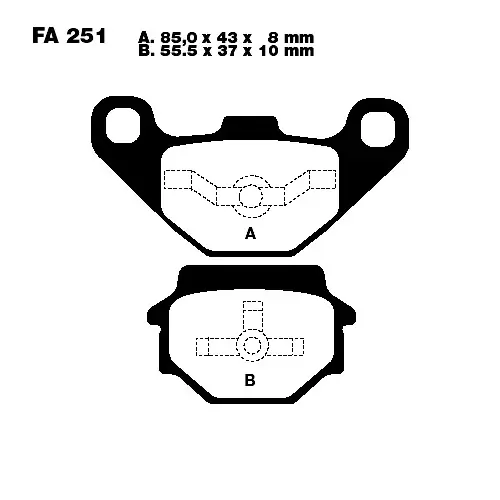 Bremsklotz Standard EBC FA251 (1 Satz) Mega-Angebot