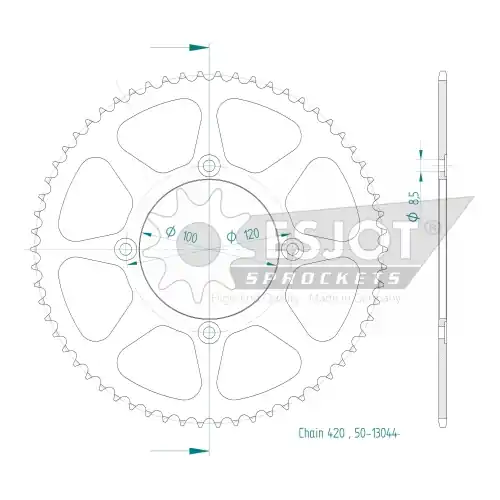 Angebot Kettenrad K50-13044 Stahl