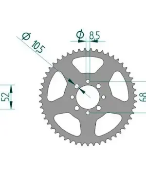 Aktuell Kettenrad C50-Stahl