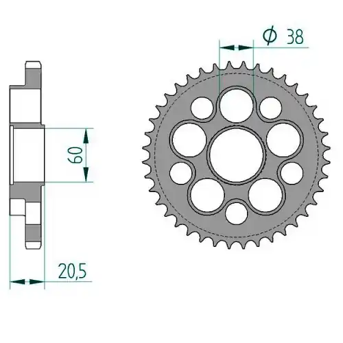 Kettenrad Stahl Super-Preis