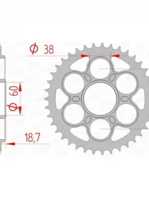 Kettenrad C50-Stahl Echt