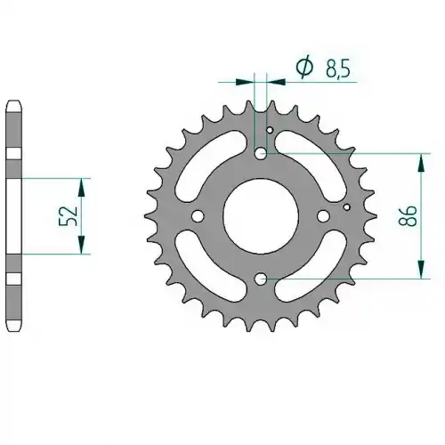 Kracherpreis Kettenrad Stahl