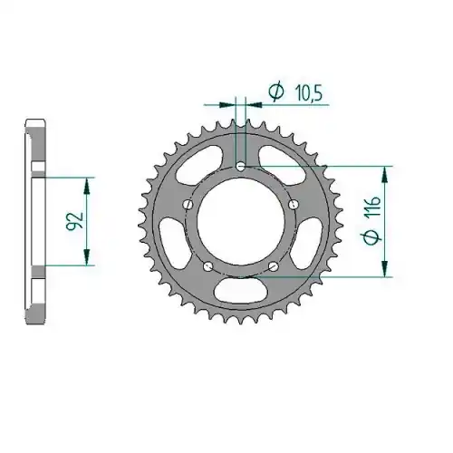 Markenprodukt Kettenrad Stahl