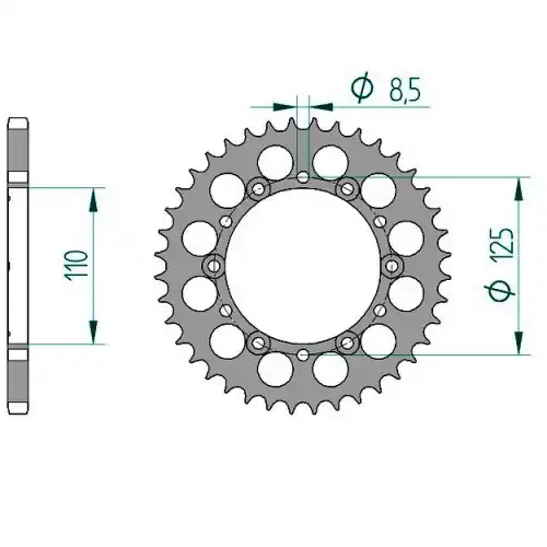 Mega-Angebot Kettenrad Aluminium