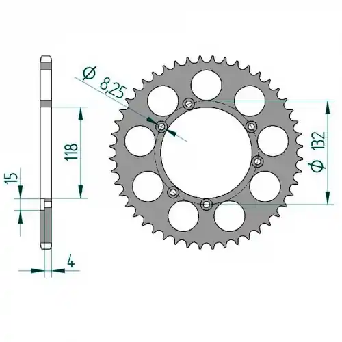 Mega-Angebot Kettenrad Aluminium