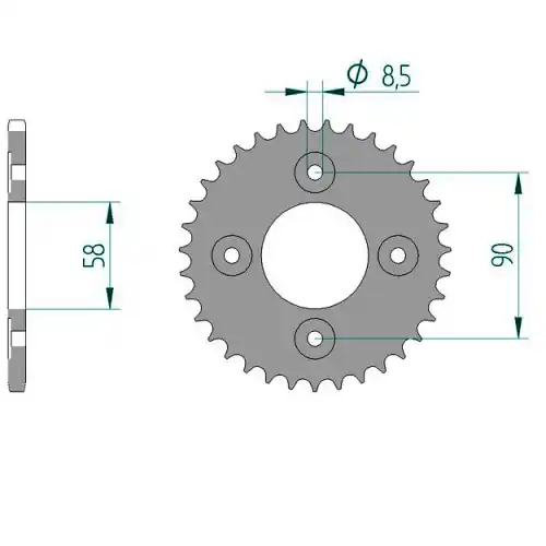 Kettenrad C50-Stahl Sofort Bestellen