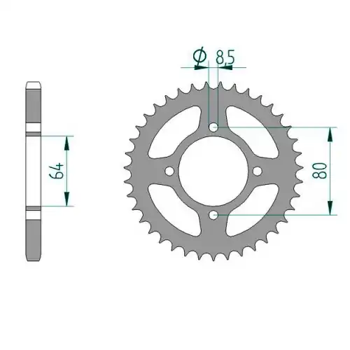Schneller Versand Kettenrad C50-Stahl